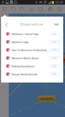 Mindomo android App screenshot 3